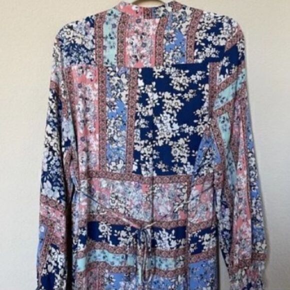 Jessy B Women’s Size Medium Bohemian Dream Maxi Dress Multicolor Patchwork - Picture 10 of 15